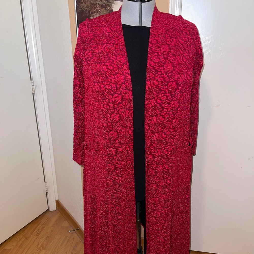 Long Cardigan "Sara" Red